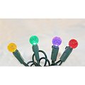 Winterland Winterland S-50G15MMMG-4G 5 mm. Conical Multi Colored LED Light Set With In-Line Rectifer On Green Wire S-50G15MMMG-4G